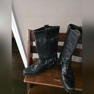 Vintage Code West Black Leather Boots